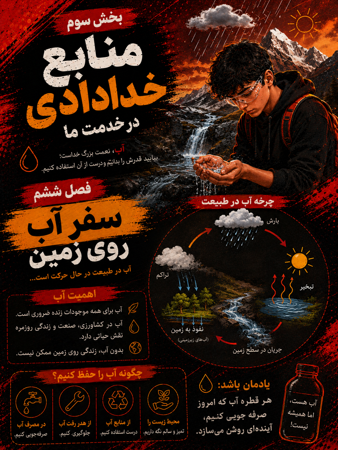 فصل ششم (سفر آب روی زمین )