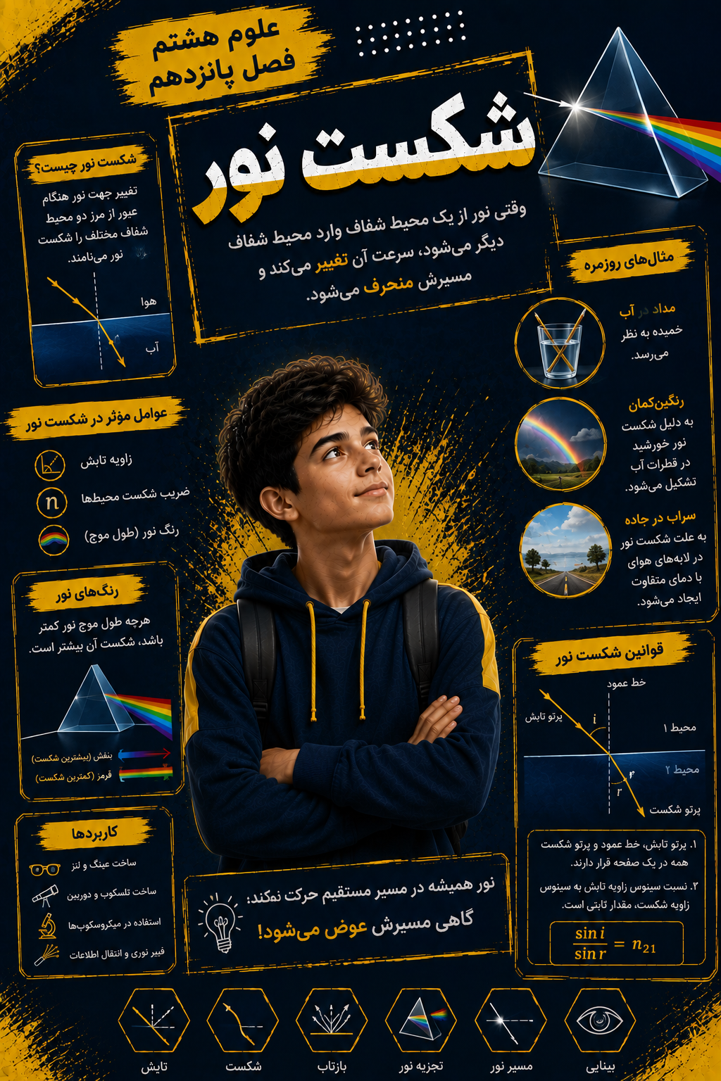 فصل پانزدهم ( شکست نور )